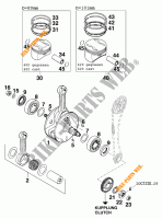 KRUKAS / ZUIGER voor KTM 620 SC SUPER-MOTO 2001