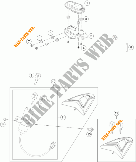 CONTACTSCHAKELAAR voor KTM 690 SMC R ABS 2016