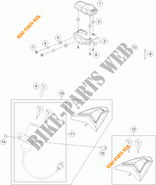 CONTACTSCHAKELAAR voor KTM 690 SMC R ABS 2016