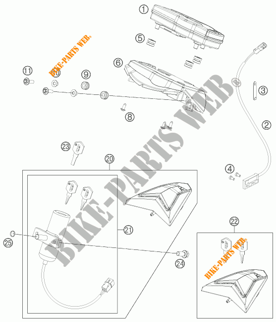 CONTACTSCHAKELAAR voor KTM 690 SMC R 2012