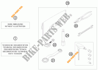 GEREEDSCHAPSET / HANDBOEK / OPTIES voor KTM 530 XC-W SIX DAYS 2011