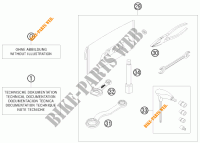 GEREEDSCHAPSET / HANDBOEK / OPTIES voor KTM 530 XC-W SIX DAYS 2010