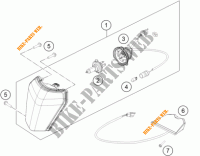 KOPLAMP / ACHTERLICHT voor KTM 500 XC-W 2016