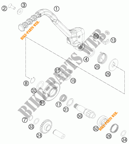 KICKSTART PEDALEN voor KTM 300 XC 2015