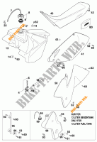 TANK / ZADEL voor KTM 300 MXC 12LT 1999