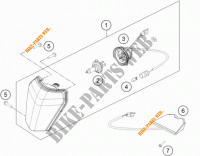 KOPLAMP / ACHTERLICHT voor KTM 250 XCF-W 2015