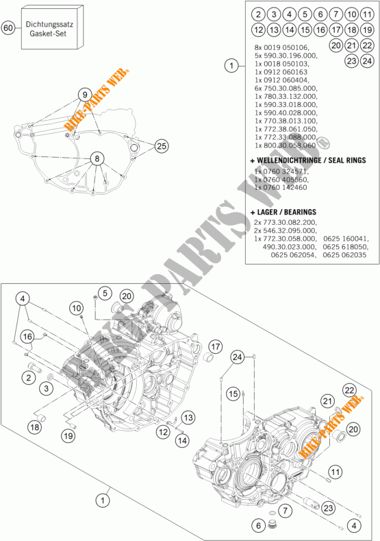 CARTERDELEN voor KTM 250 XCF-W 2016