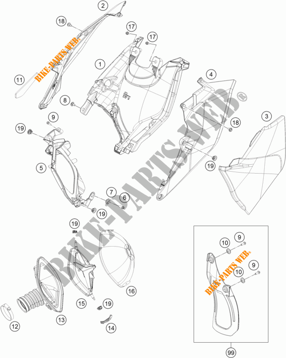 LUCHTFILTER voor KTM 250 XC-F 2017