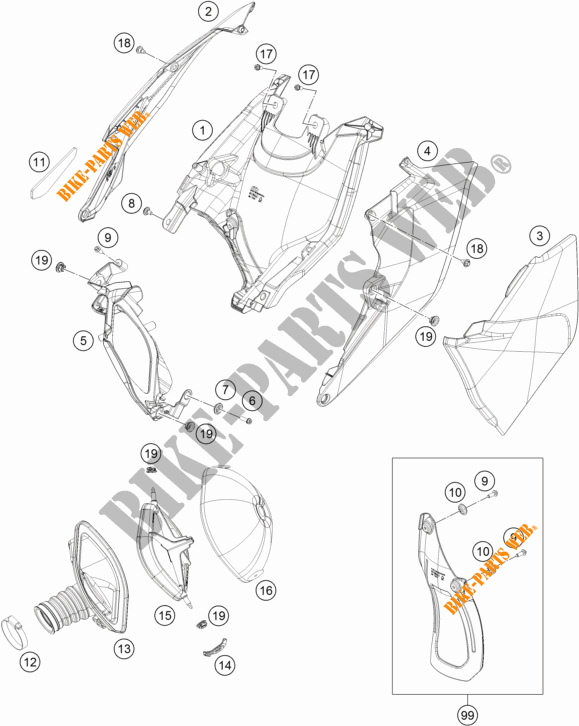 LUCHTFILTER voor KTM 250 XC-F 2016