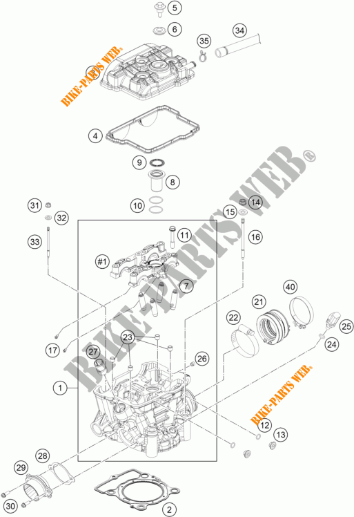 CILINDERKOP voor KTM 250 XC-F 2015