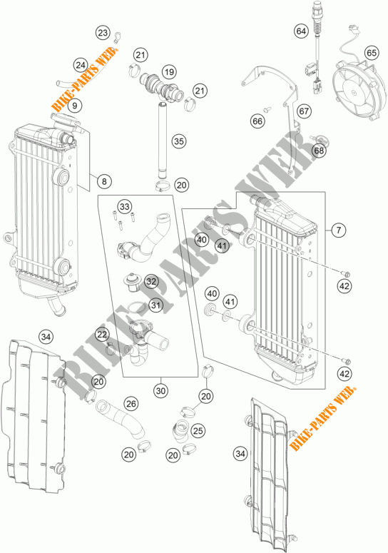 KOELSYSTEEM voor KTM 450 XC-W 2015