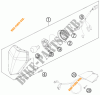 KOPLAMP / ACHTERLICHT voor KTM 450 XC-W 2013