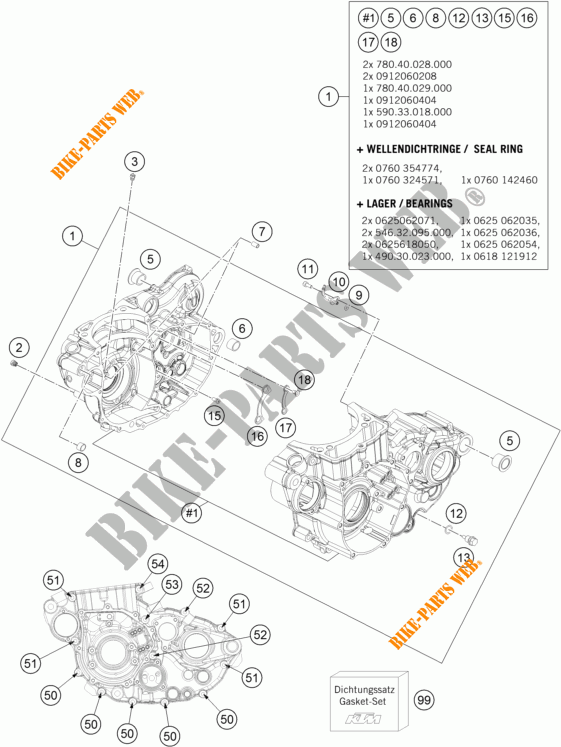 CARTERDELEN voor KTM 450 XC-W 2013