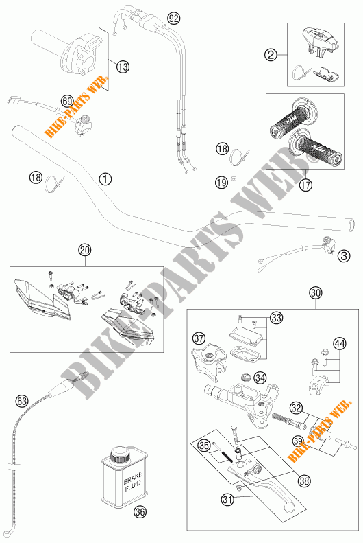 STUUR / BESTURING voor KTM 450 XC-W 2013