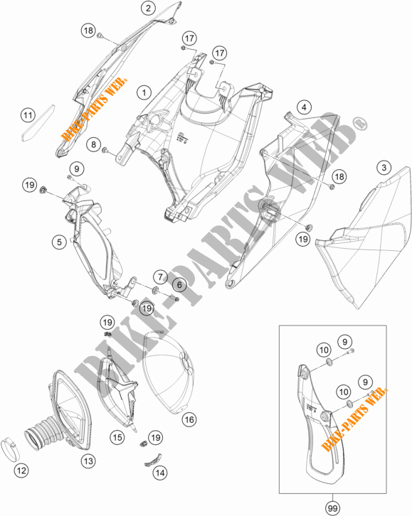LUCHTFILTER voor KTM 450 XC-F 2016