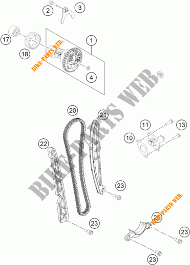 DISTRIBUTIERIEM voor KTM 450 XC-F 2013