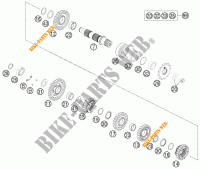 VERSNELLINGSBAK SECUNDAIRE AS voor KTM 350 XCF-W SIX DAYS 2014