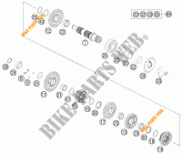 VERSNELLINGSBAK SECUNDAIRE AS voor KTM 350 XCF-W 2014