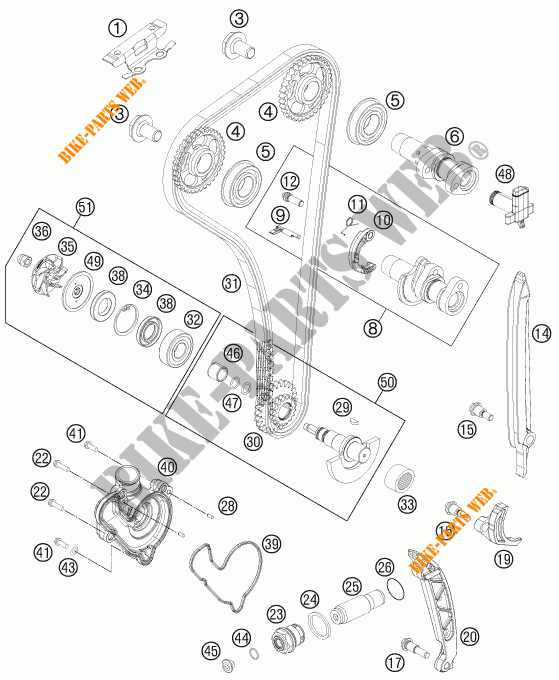 DISTRIBUTIERIEM voor KTM 350 XC-F 2014