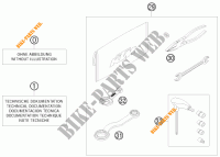 GEREEDSCHAPSET / HANDBOEK / OPTIES voor KTM 250 XC-W 2011