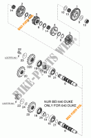 VERSNELLINGSBAK SECUNDAIRE AS voor KTM 640 LC4 SILVER 2001