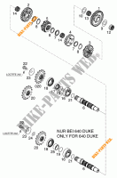 VERSNELLINGSBAK SECUNDAIRE AS voor KTM 640 LC4-E SIX DAYS 2001