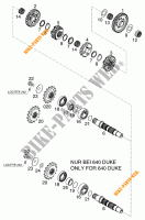 VERSNELLINGSBAK SECUNDAIRE AS voor KTM 640 LC4-E SILVER 2001
