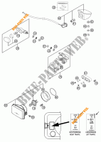 KOPLAMP / ACHTERLICHT voor KTM 640 LC4-E ORANGE 18L 2002