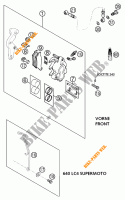 REMKLAUW VOOR voor KTM 640 LC4-E ORANGE 18L 2002