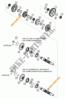 VERSNELLINGSBAK SECUNDAIRE AS voor KTM 640 LC4-E ORANGE 18L 2002