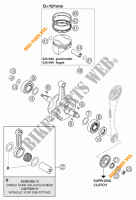 KRUKAS / ZUIGER voor KTM 640 LC4 ENDURO ORANGE 12L 2003