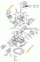 CILINDER / CILINDERKOP voor KTM 640 LC4-E 2001
