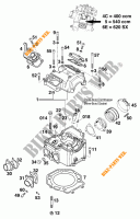 CILINDERKOP voor KTM 620 SX 1998