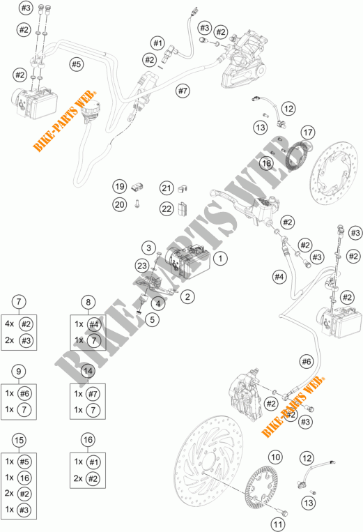 REMSYSTEEM ABS voor KTM RC 390 WHITE ABS 2017