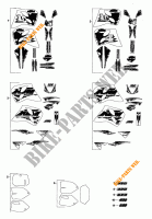 STICKERS voor KTM 620 E-XC 20KW/20LT 1994