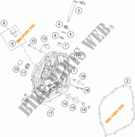 KOPPELINGS DEKSEL voor KTM RC 390 WHITE ABS 2016