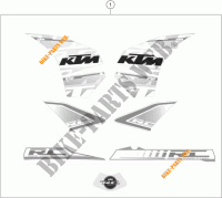 STICKERS voor KTM RC 390 WHITE ABS 2016