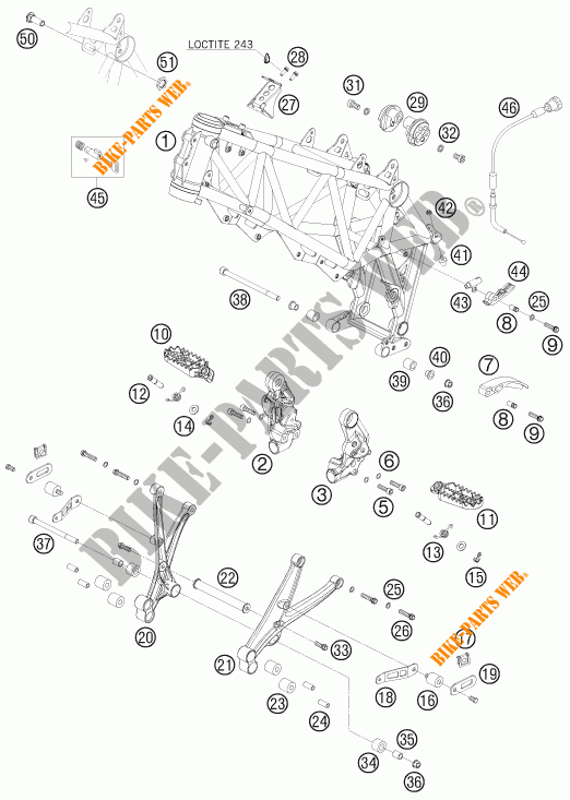 FRAME voor KTM 690 RALLY FACTORY REPLICA 2008