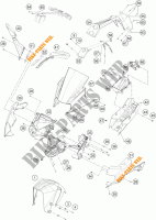 PLASTIC voor KTM RC 390 WHITE ABS 2016