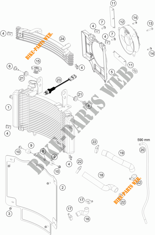 KOELSYSTEEM voor KTM 450 RALLY FACTORY REPLICA 2016