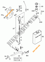 REMPOMP ACHTER voor KTM 520 EXC RACING 2001