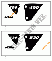 STICKERS voor KTM 520 EXC RACING 2001