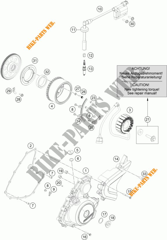 DYNAMO voor KTM RC 390 WHITE ABS 2016