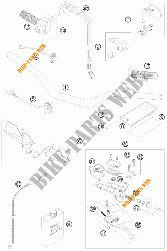 STUUR / BESTURING voor KTM 530 EXC-R SIX DAYS 2008