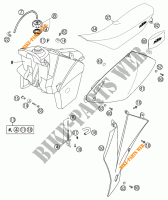 TANK / ZADEL voor KTM 525 EXC-G RACING 2003