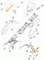 PLASTIC voor KTM 250 EXC-F FACTORY EDITION 2011