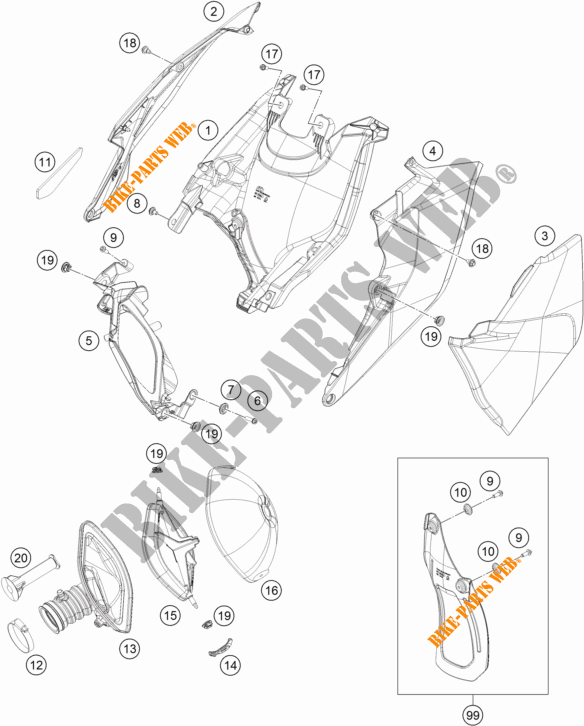 LUCHTFILTER voor KTM 250 EXC-F 2017