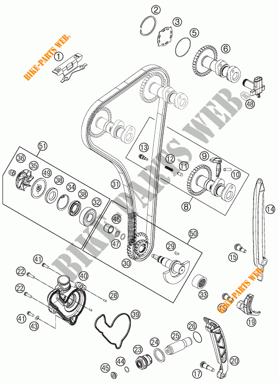 DISTRIBUTIERIEM voor KTM 250 EXC-F 2014