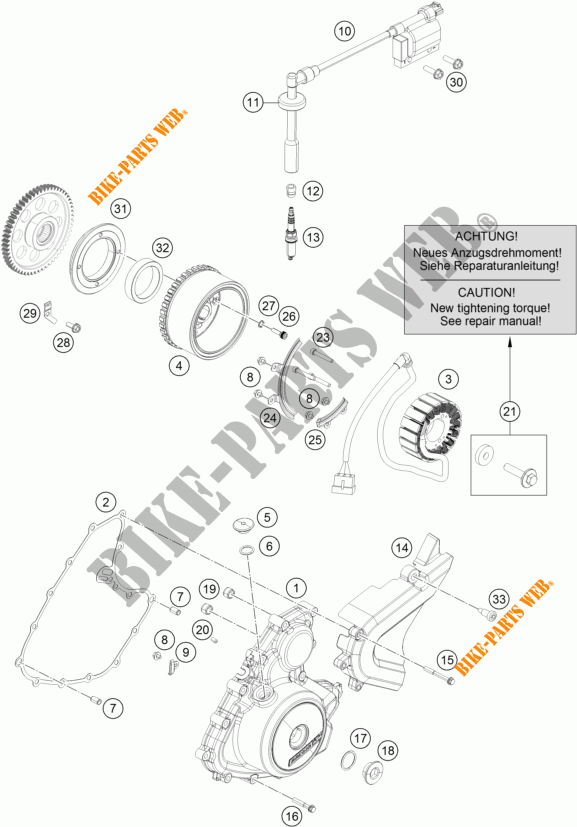 DYNAMO voor KTM RC 250 WHITE ABS 2016