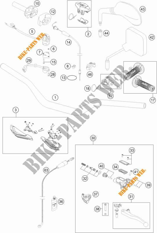 STUUR / BESTURING voor KTM 125 EXC FACTORY EDITION 2015